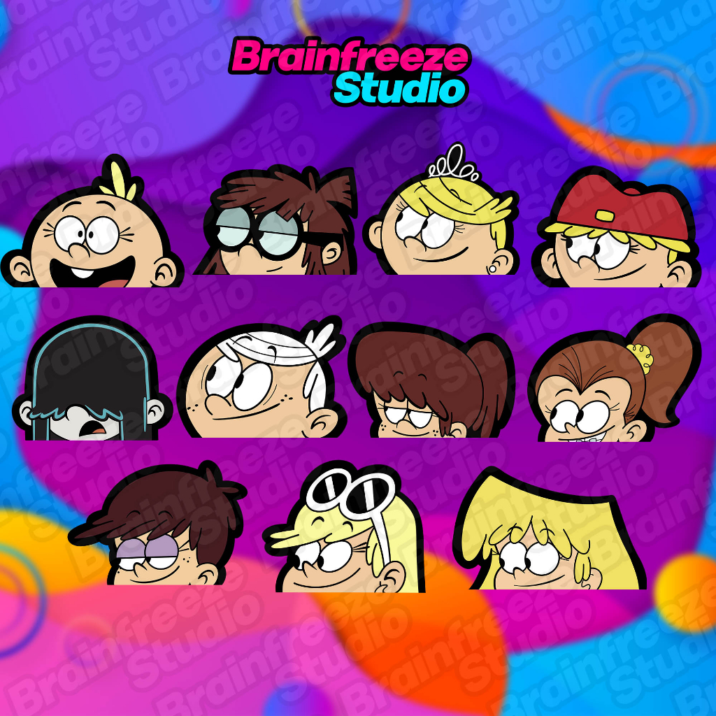 The Loud House Stickers Glossy Waterproof Tear Resistant Peeker Car