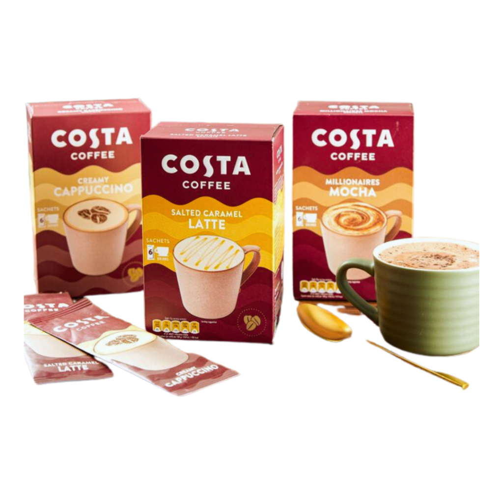 COSTA Instant Coffee 6 sachets per box (Cappuccino, Salted Caramel