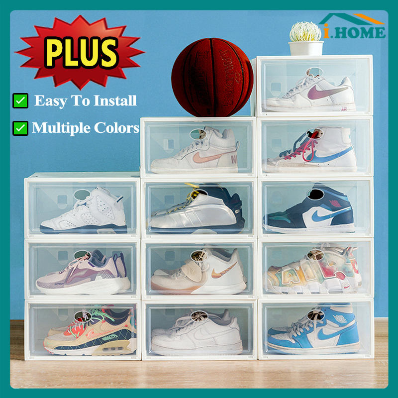 Big Size Shoe Box Plastic Shoe Rack Plus Storage Organizer Candy Color