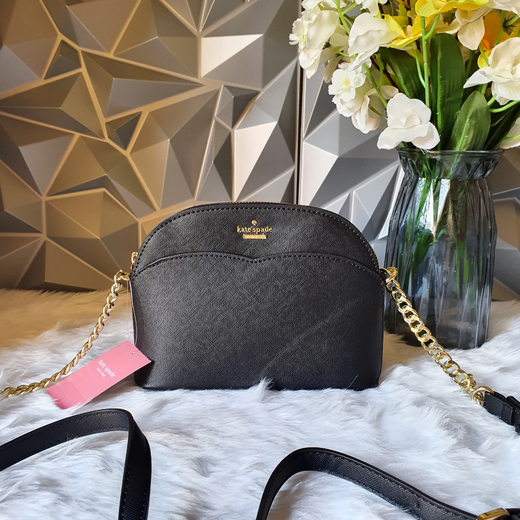 Kate Spade Mini Payton Zip Dome Crossbody Bag in Colorblock Black