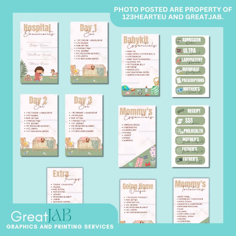 [BBY00b] Personalized Hospital bag checklist label stickers Shopee Philippines