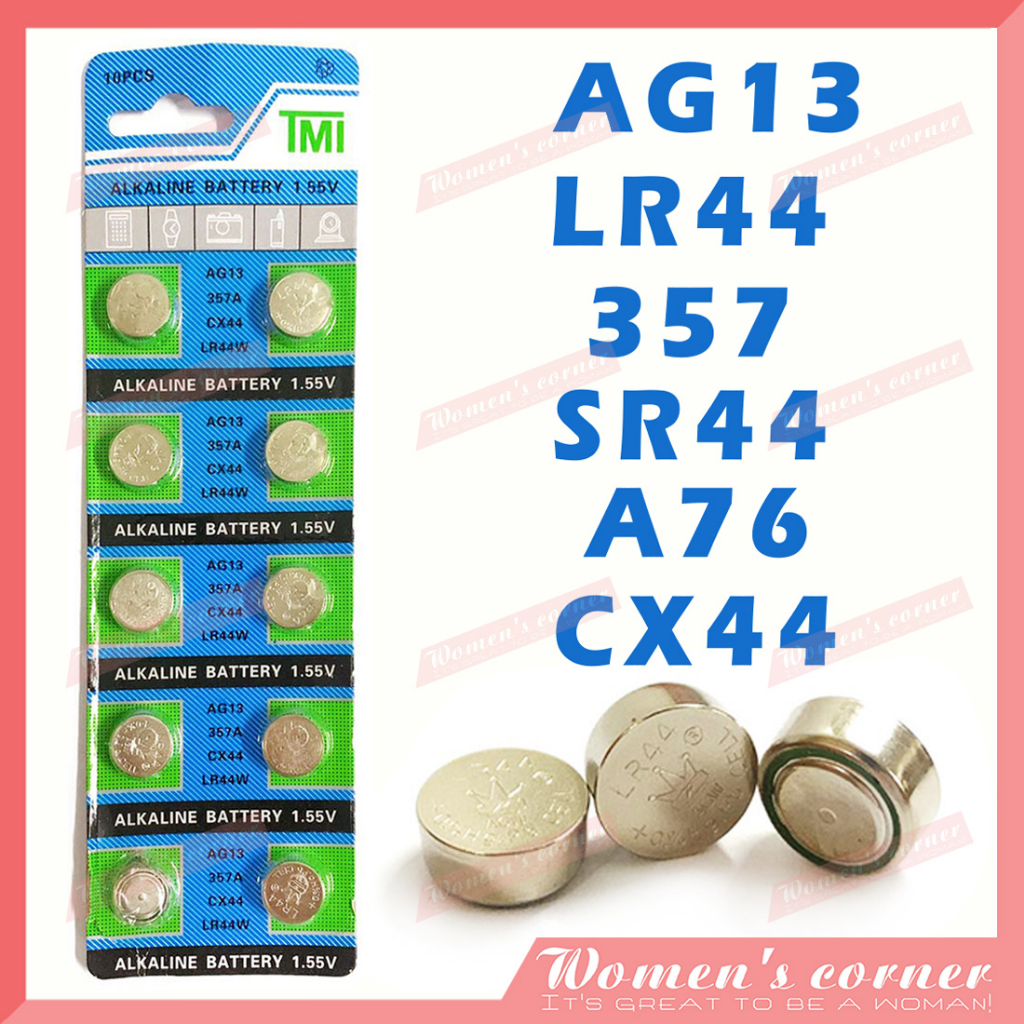 AG13 LR44 SR44 1.55V Alkaline Button Cell Battery For Calculator, Watch