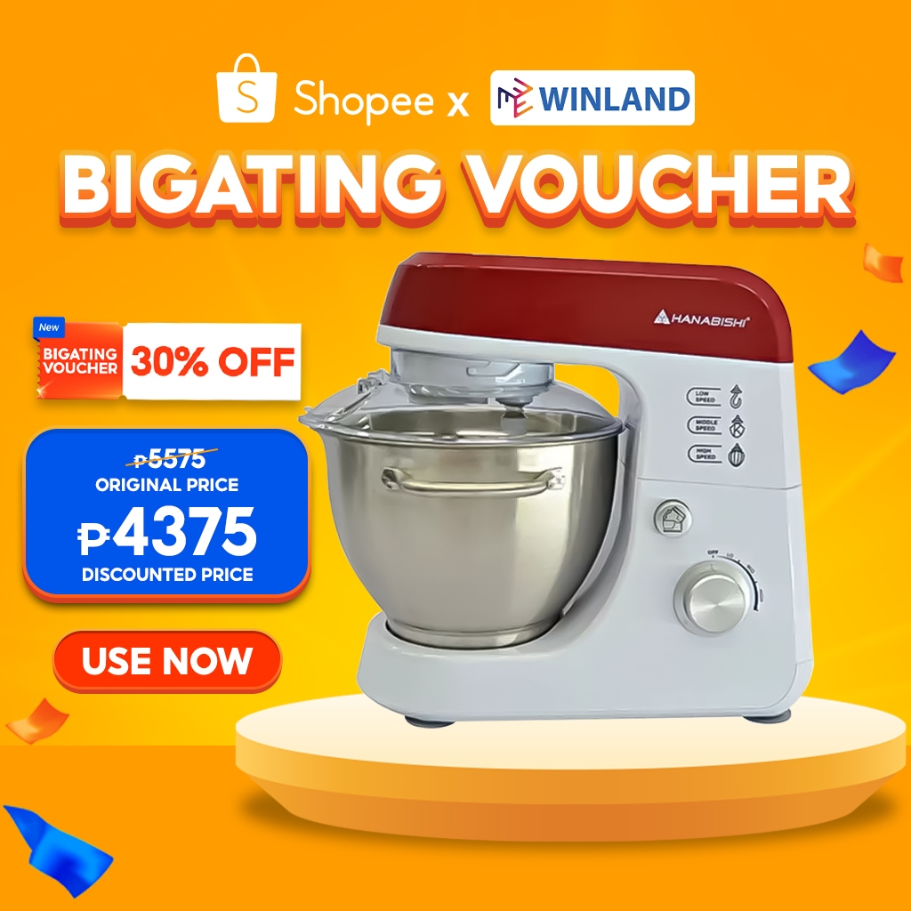 [7295]HANABISHI Professional 8 Speed Multifunction 4.2L Stand Mixer,Beater,Dough Hooks HPM500