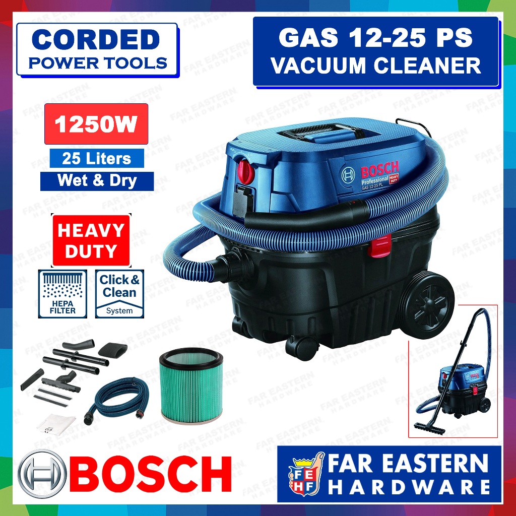 BOSCH GAS 1225 PS/PL Vacuum Cleaner 25L Wet/Dry Extractor 1250W RBVAC Shopee Philippines