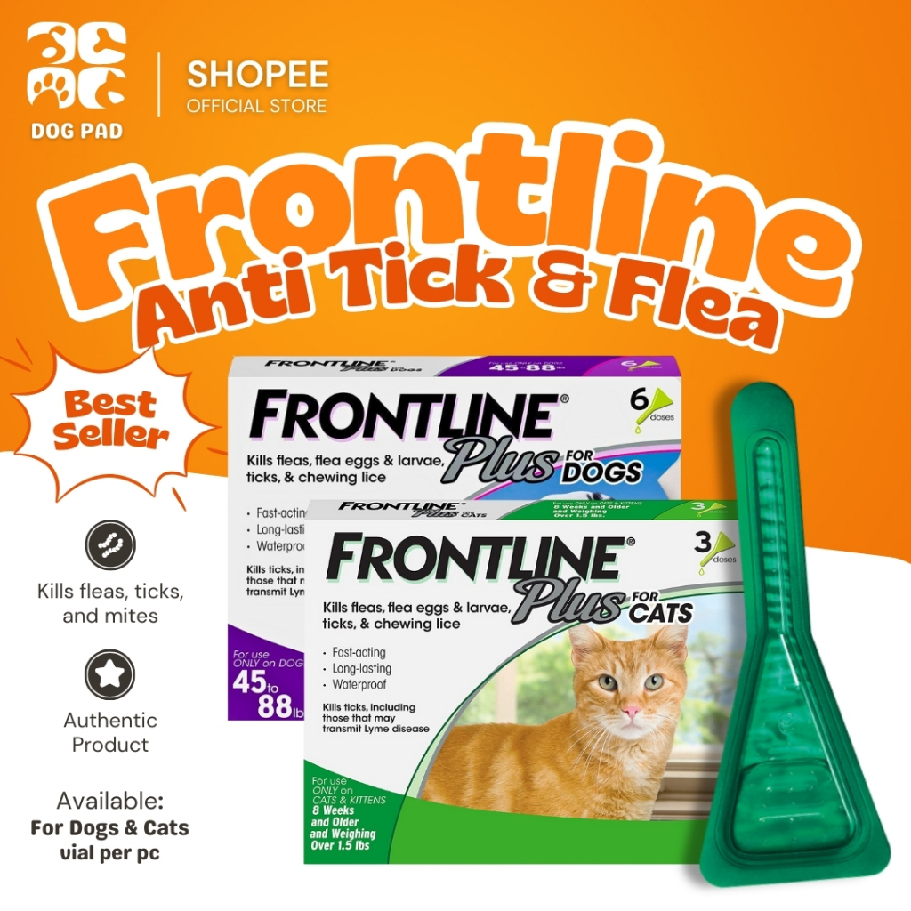 Frontline Plus Spot On for Dogs and Cats Solution Pipette Anti Tick and