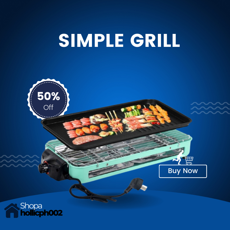 Multifunctional Simple Electric Green BBQ Grill Indoor Outdoor