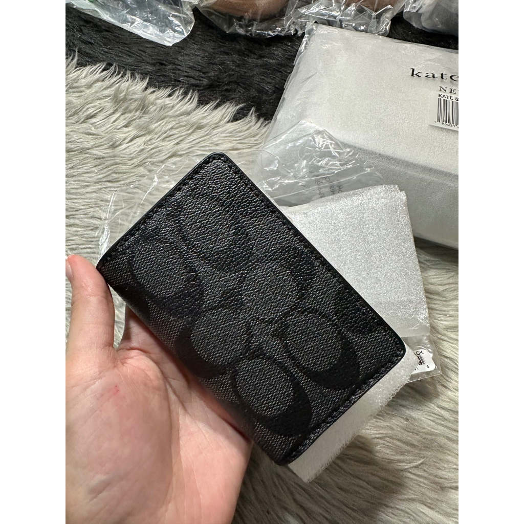 AUTHENTIC/ORIGINAL COACH ID Wallet In Signature Canvas Small Men Card