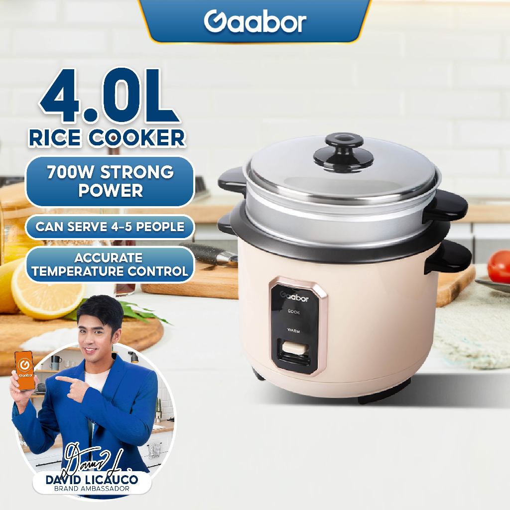 Gaabor Rice Cooker Accurate Temperature Control Equipped With Steamer