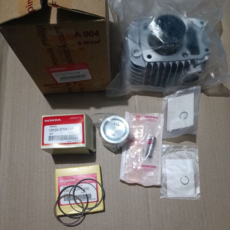 Honda genuine Cylinder block,Piston,piston ring,Pin,clip set for Wave