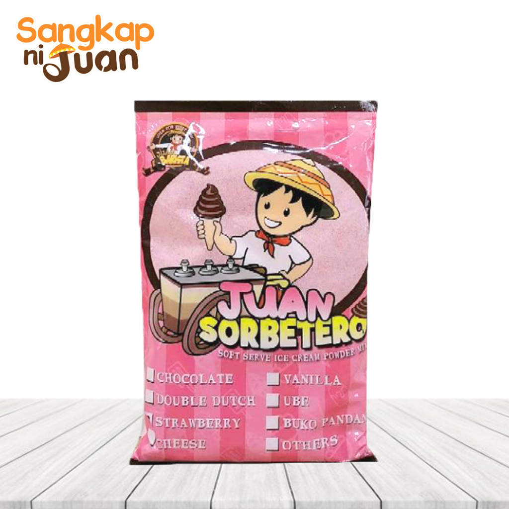 Juan Sorbetero Strawberry Soft Serve Ice Cream Powder Mix for Ice Cream
