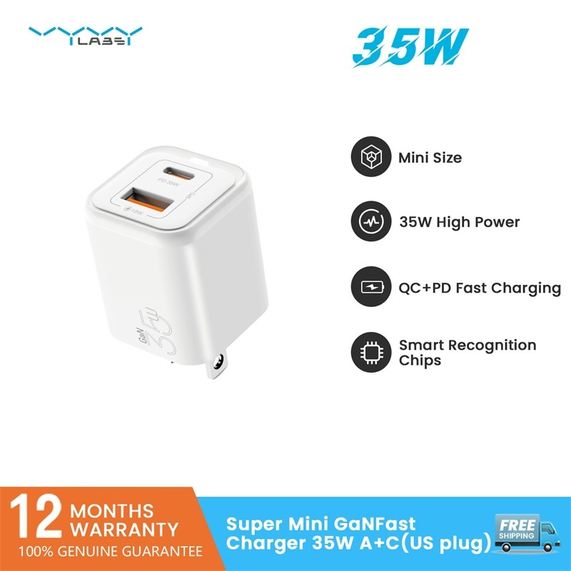 Vyvylabs GaN 35W A+C mobile phone fast charger mini portable (US plug