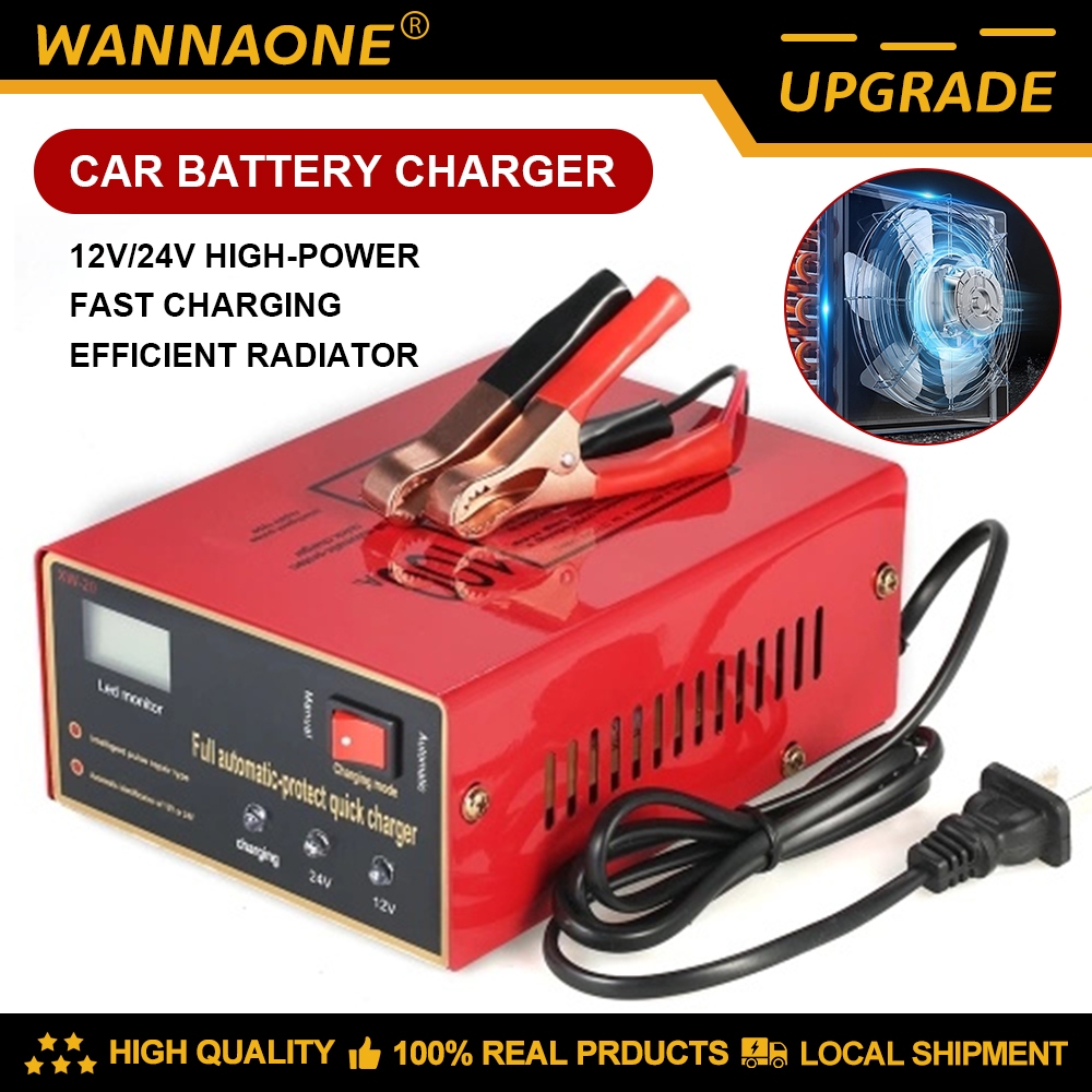 Battery Charger 12v 24v Heavy Duty For Car Fast Charging Portable