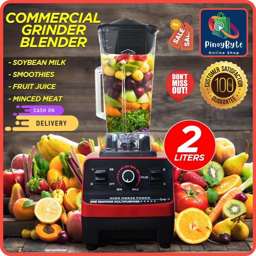 PinoyByte 2L Blender and Multifunction Commercial Blender Multipurpose