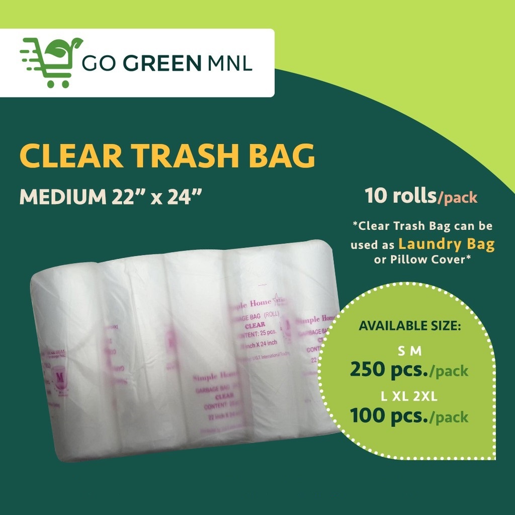 ♻️Bio♻️ CLEAR Trash Bag Small / MEDIUM / LARGE / XL / 2XL TRASHBAG GARBAGE BAG Extra Large