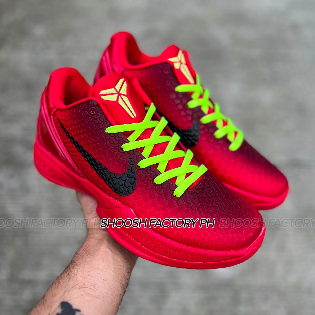 Kobe 6 UA PAIRS Grinch Reverse Grinch Sunset Pink Black UA