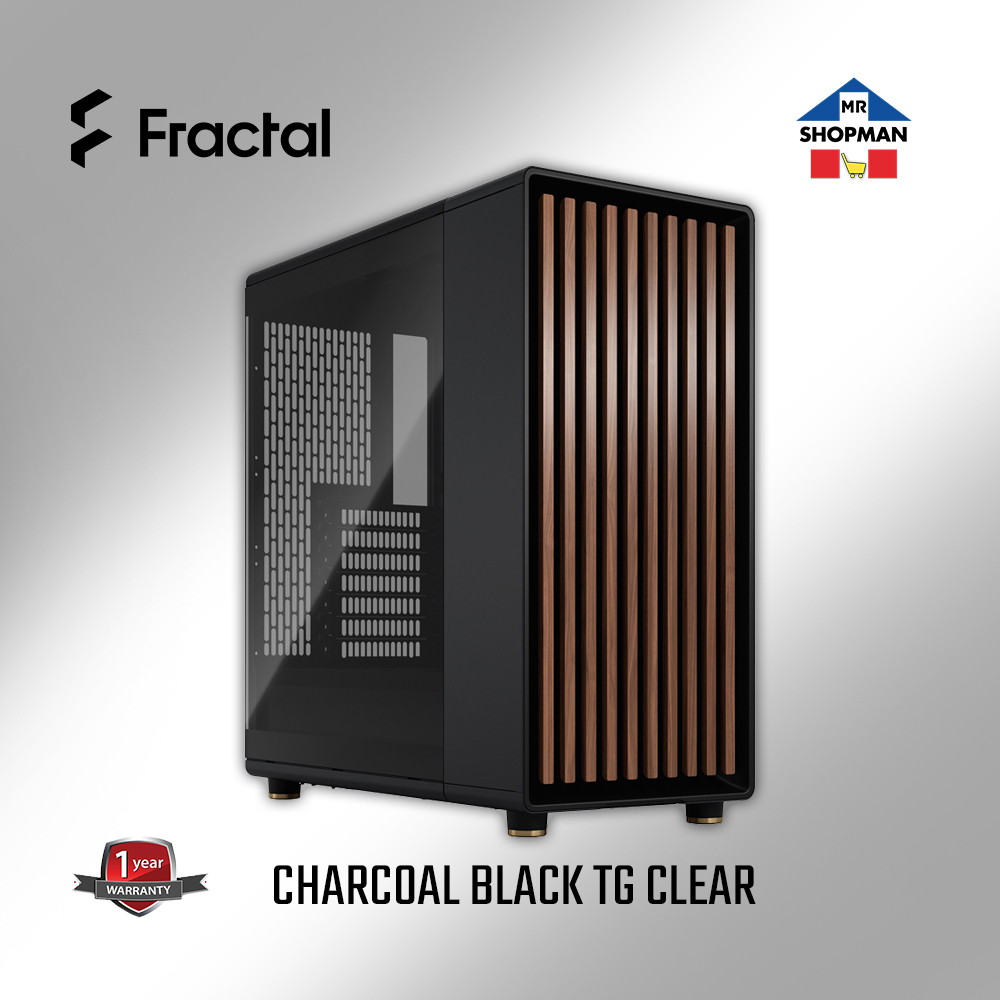Fractal Design North Chalk / Charcoal Wood Walnut Front Panel Mesh