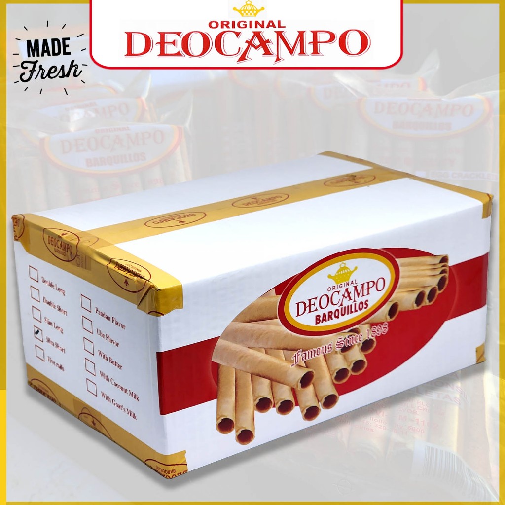 Barquillos Box 10 Packs Inside Deocampo's Slim Short Rolled