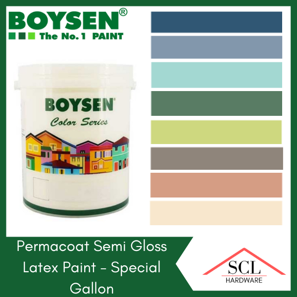 BOYSEN Permacoat SemiGloss Acrylic Latex Paint 4L Special Colors