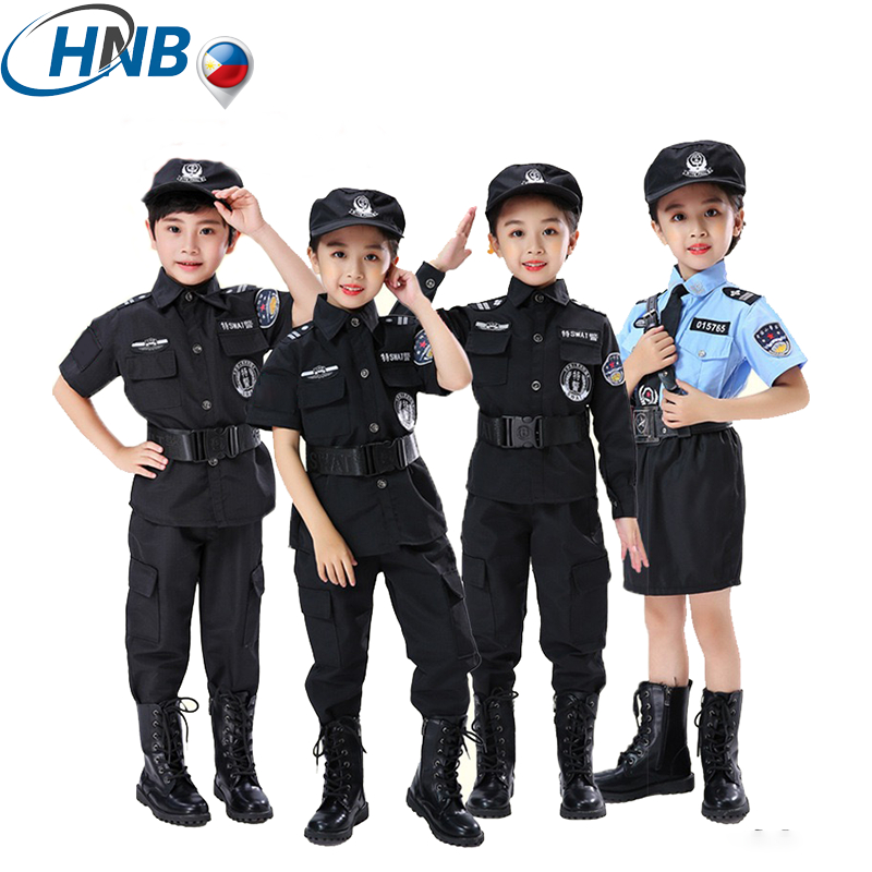 Polices Costume for Kids Cosplay Costumes Children Performance Uniform