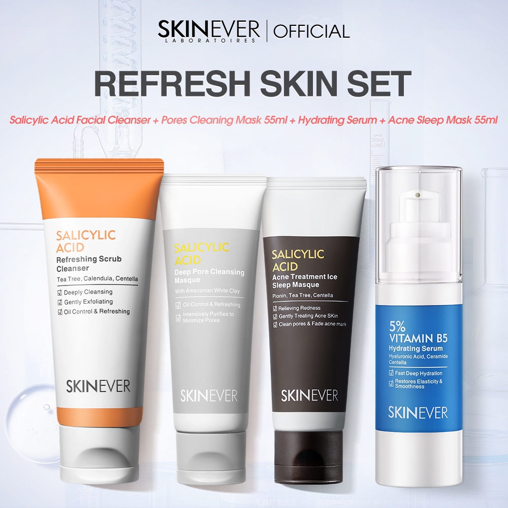 SKINEVER Salicylic Acid Refreshing Scrub Cleanser Oil Control Acne