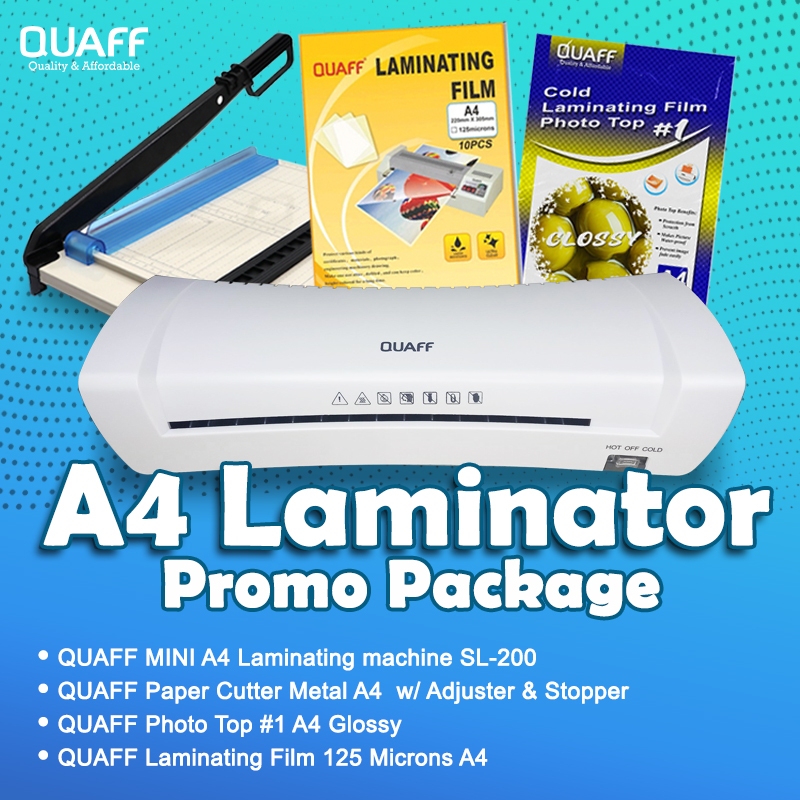 QUAFF SL200 Laminator A4 Hot and Cold Laminating Machine w/ Paper