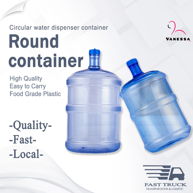 Round Water Dispenser Container 18.9L or 5 Gallon Lid Included FREE NonSpill Cap/C02057