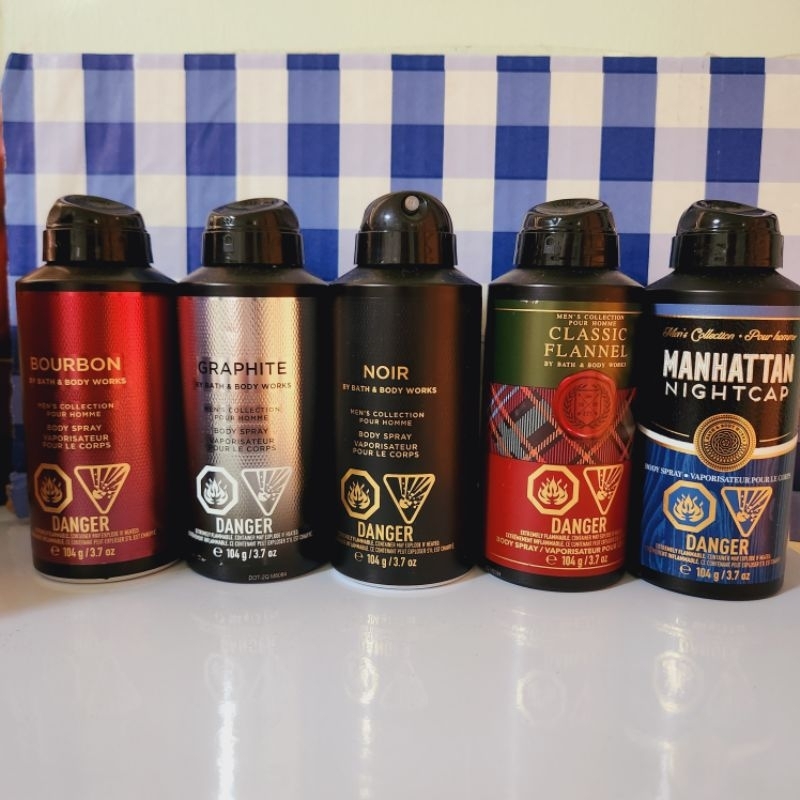 Bath and Body Works Body Spray for Men Cologne Spray ( BOURBON, OCEAN