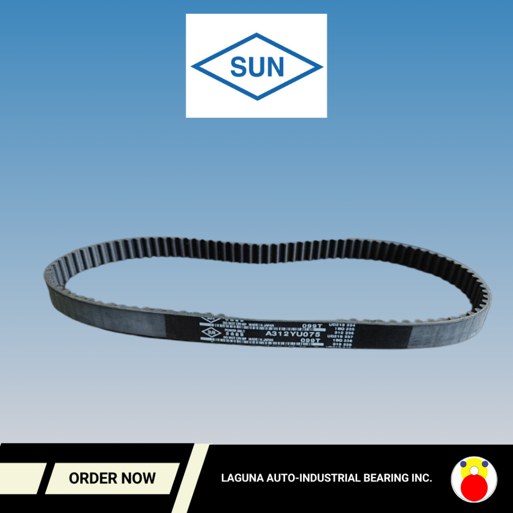 SUN Timing Belt A312YU075 For Mitsubishi 4D56, Nissan D4BB, D4BF, D4BH