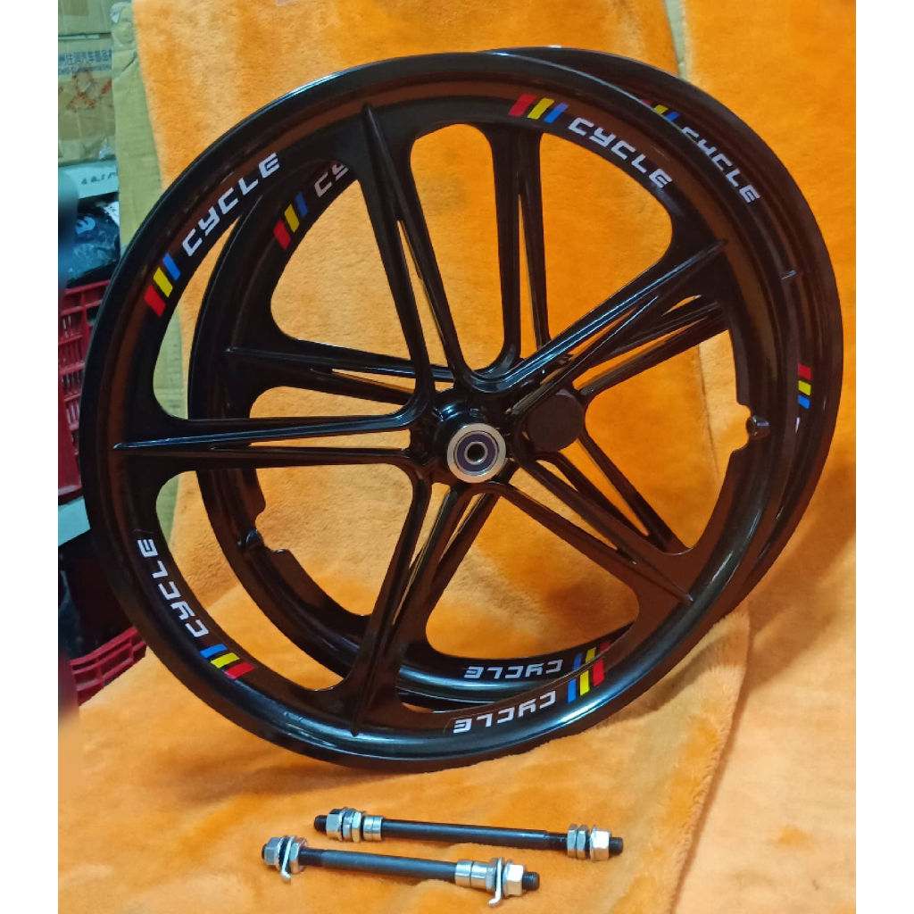 BICYCLE MAGS FOR 'BMX 20X1.75 DOUBLE THREAD PAIR ( NEW BLACK) Shopee