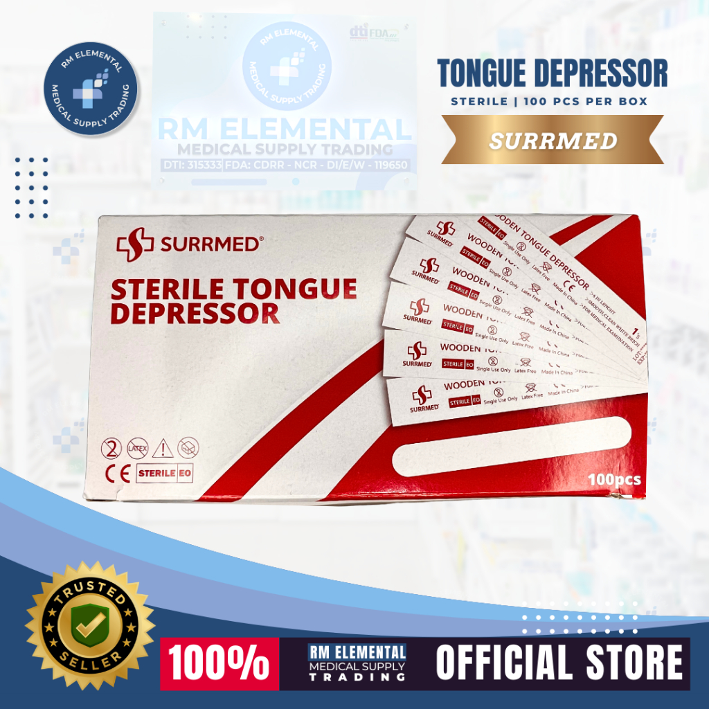 Wooden Tongue Depressor Sterile SURRMED per box 100s Shopee Philippines
