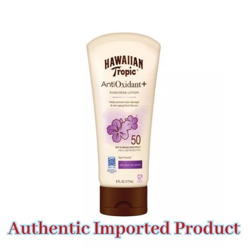Hawaiian Tropic AntiOxidant+ Sunscreen Lotion UVA/UVB protection SPF50