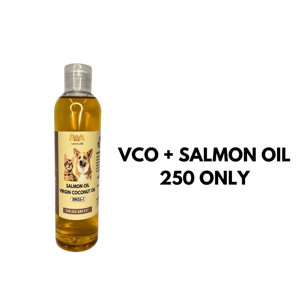VCO organic extra virgin coconut oil for Pets Salmon oil (rich in Omega