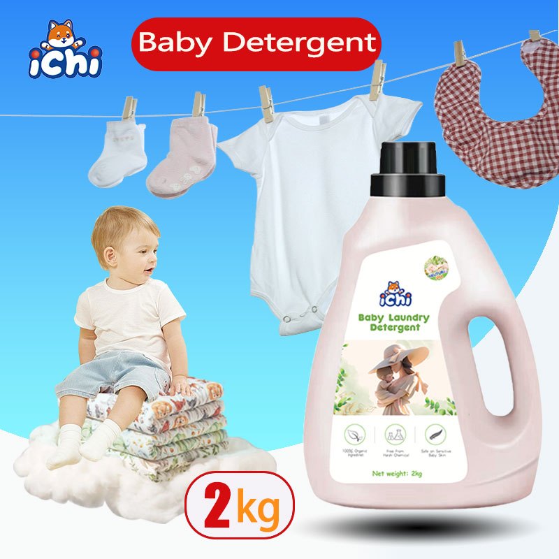 ICHI Baby Laundry Detergent 2L Bottle Natural Ingredients Detergent for