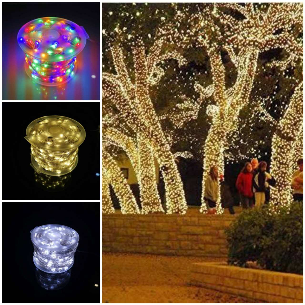500L 50 meter rubber Christmas light outdoor and indoor waterproof Christmas lighting decoration