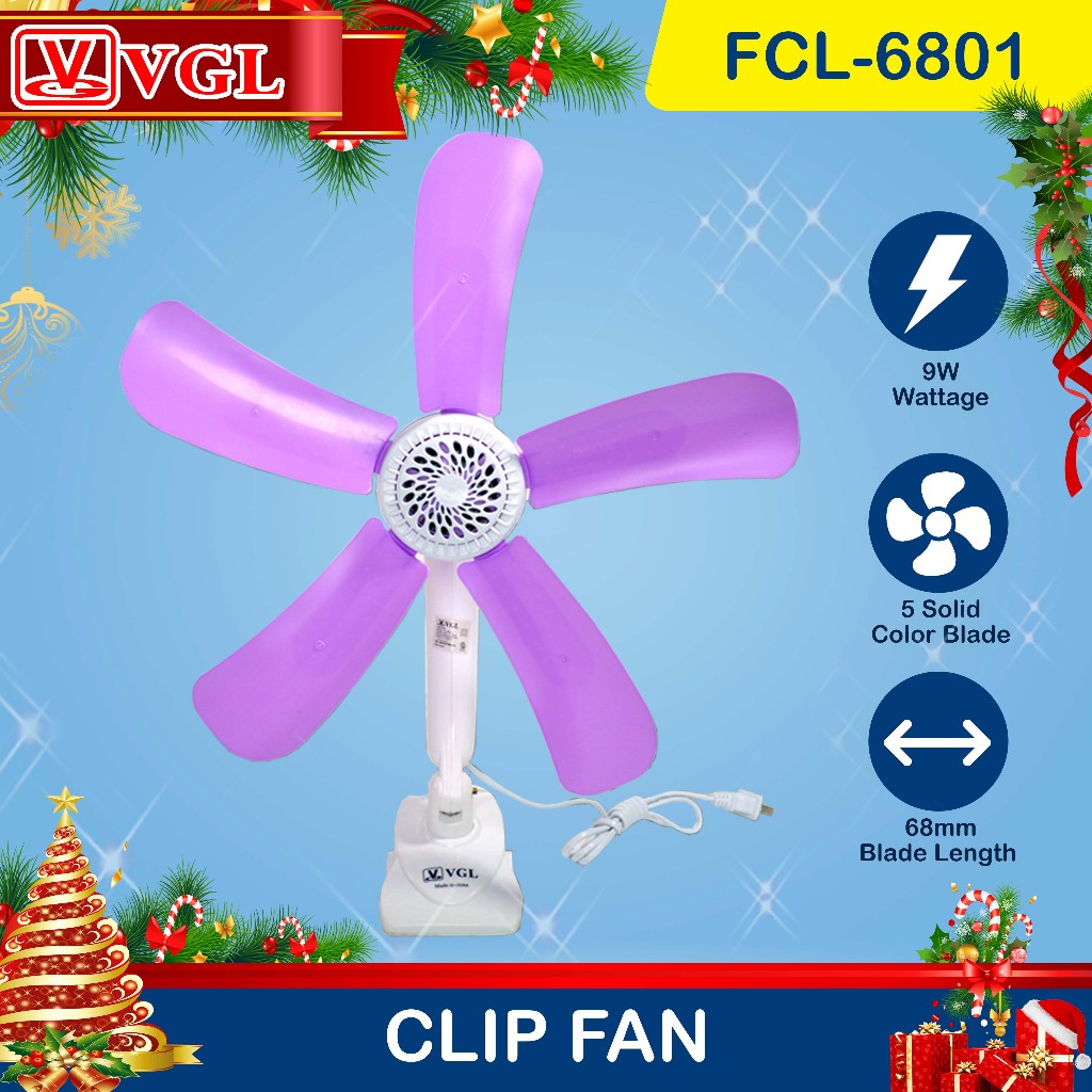 VGL 5 Blades Clip Fan Electric Fan Adjustable & Energy Saving Fan