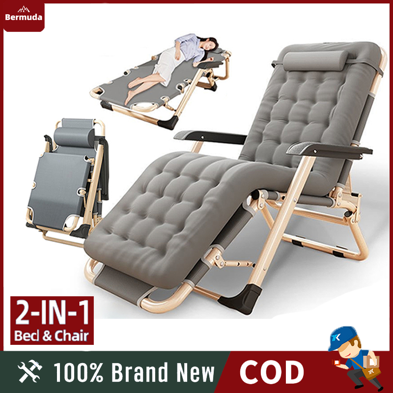 Portable Chair Folding Bed Chair Outdoor Reclining Chair Cushion Adult
