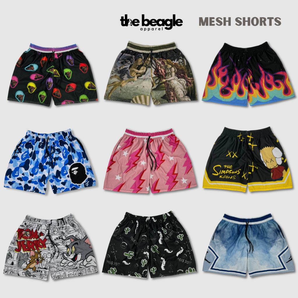 Above The Knee Mesh Sublimated Shorts Unisex Shopee Philippines