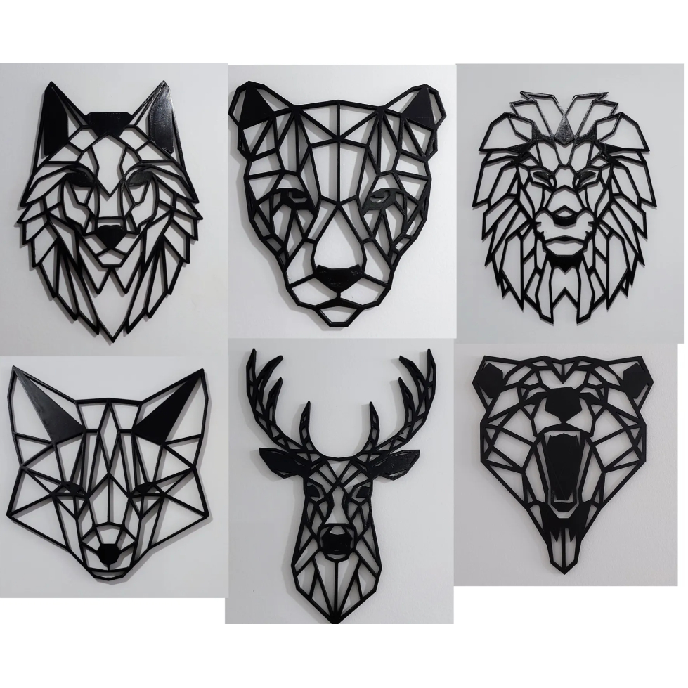 Geometric Animals Head Wall Design Shopee Philippines