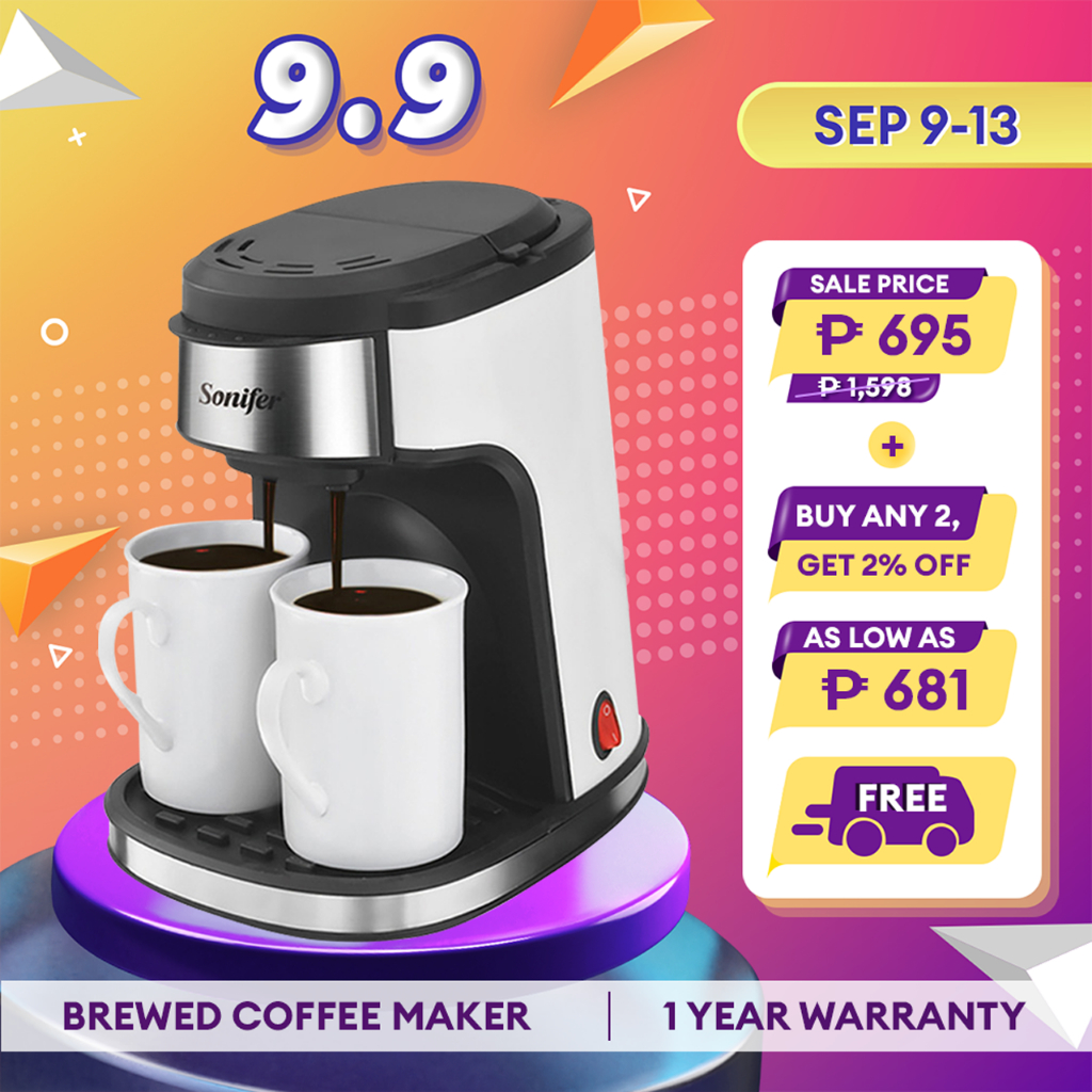 Sonifer Double Drip Coffee Machine with Cone Filter Coffee Machine 450W