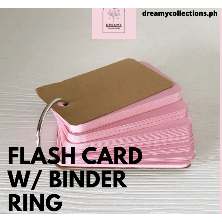 Stationery Colored Kraft Flashcards notepad with binder rings notebook Shopee Philippines
