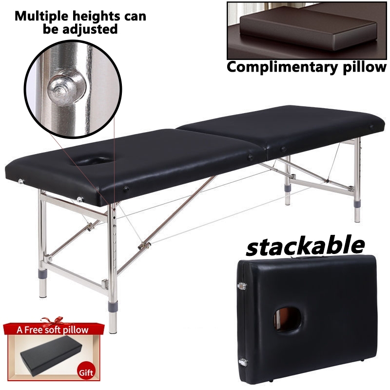 Folding beauty bed portable lift height home massage bed Shopee