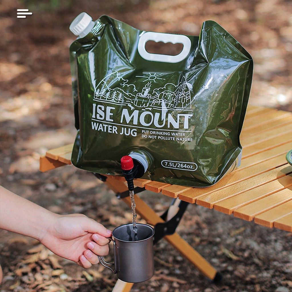 Collapsible Water Tank Container Bag 7.5L Large Capacity Camping Water