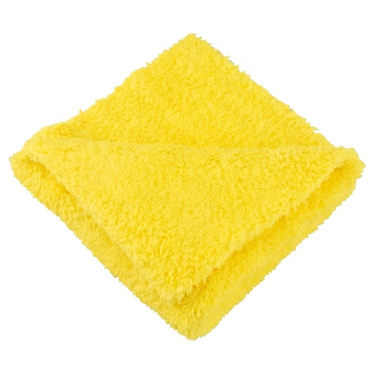 500gsm super soft Edgeless Microfiber Buffing Towel 16x16in, gray or