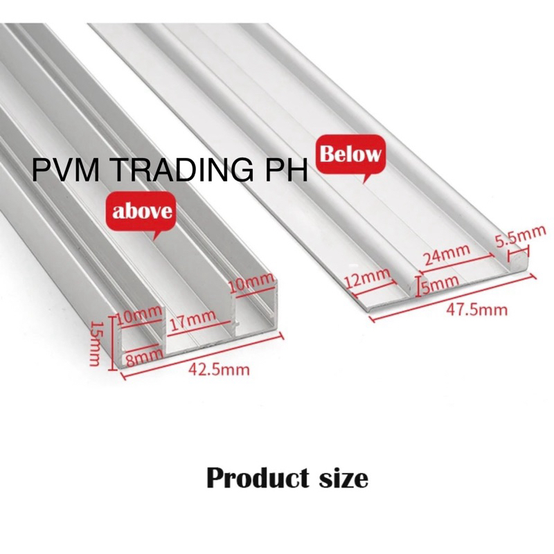1.5 meters wardrobe sliding door track channel Shopee Philippines