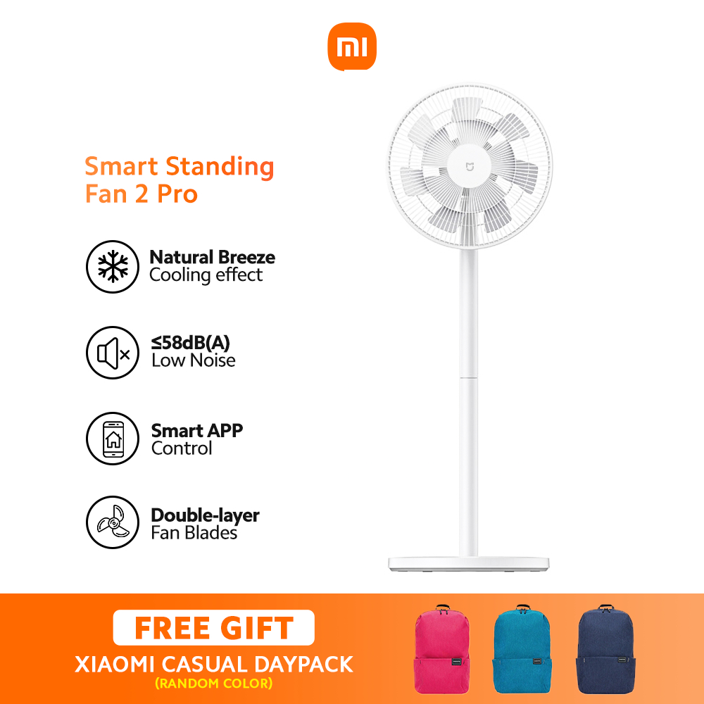 Xiaomi Smart Standing Fan 2 Pro Dual Fan Blades Wireless & Portable Stand Fan Smart APP Control