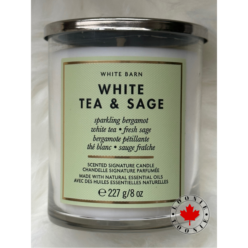 Original White Tea & Sage Signature Single Wick Candle By Bath & Body