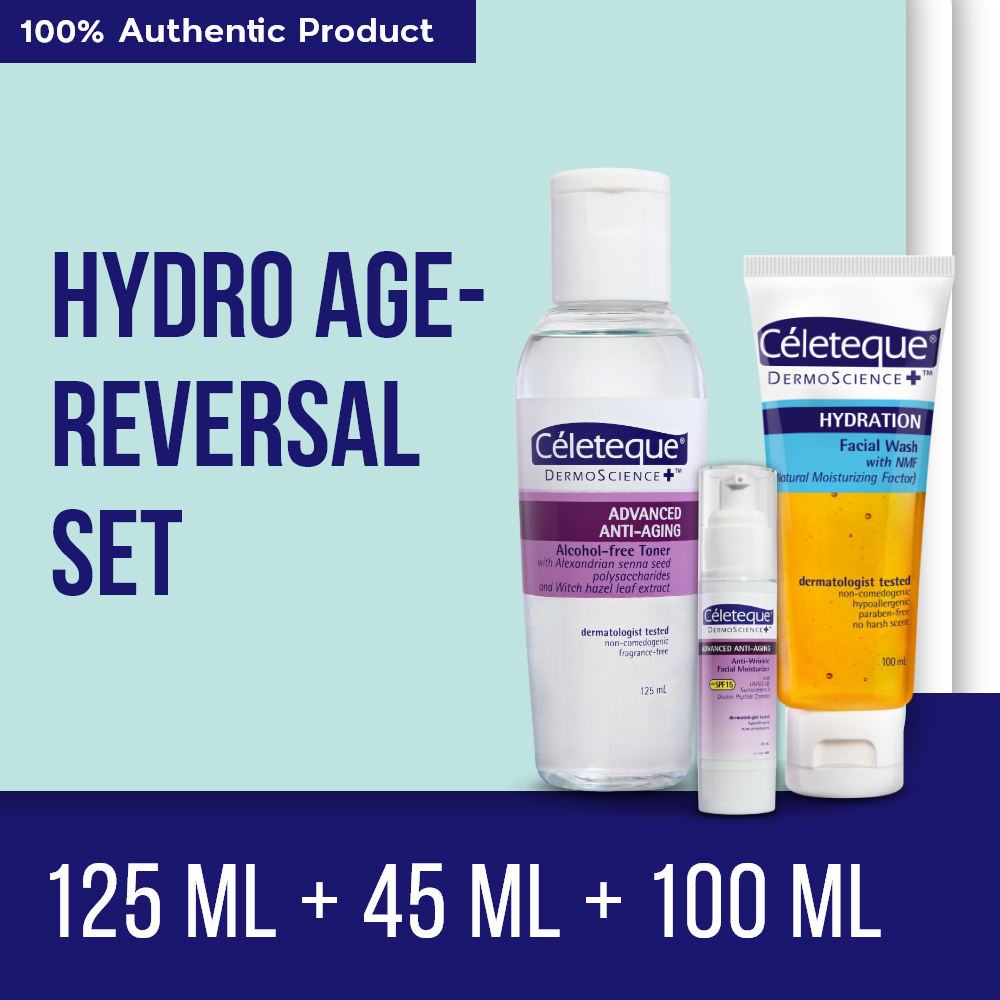 Céleteque Hydro AgeReversal Set (Hydration Facial Wash + AntiAging