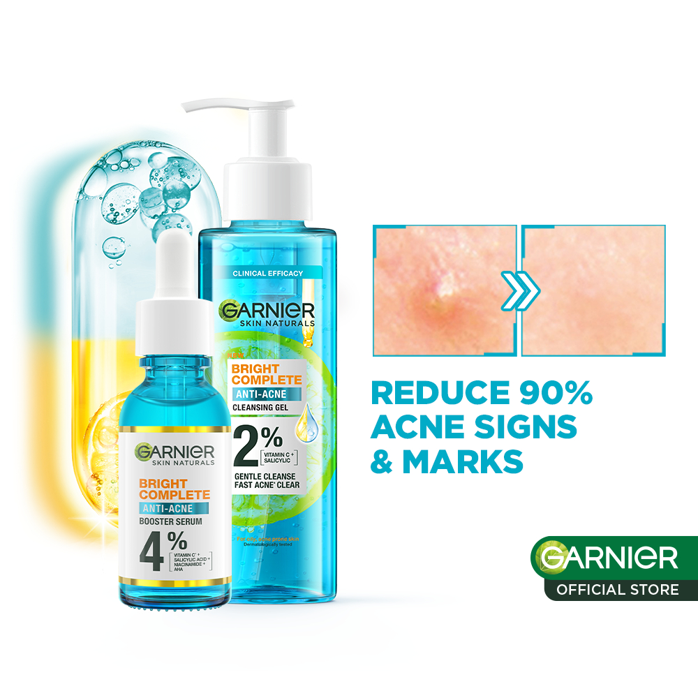 Garnier Bright Complete Anti Acne Advanced Cleanse & Care Duo Serum