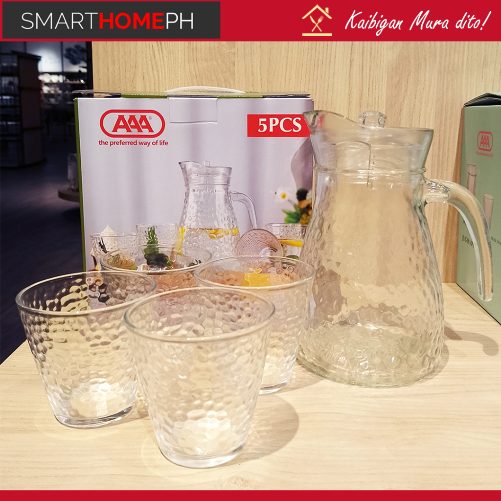 Clear Glass Pitcher with 4 cups Set Shopee Philippines