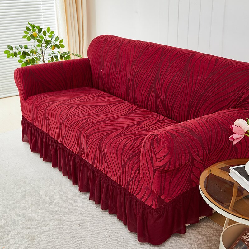 Quick delivery Image wave pattern sofa cover elastic stretch sofa cover